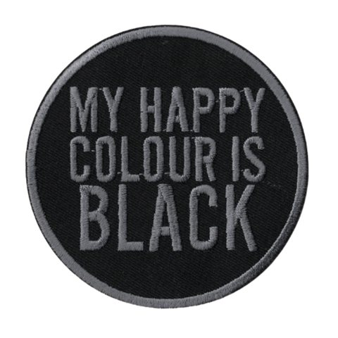 MY HAPPY COLOUR IS BLACK MultiMoodz Patch