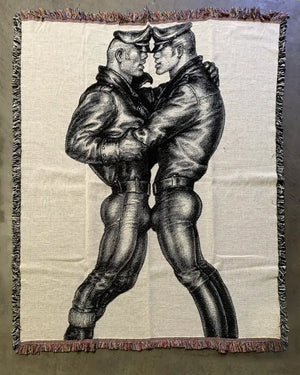 Tom of Finland "Leatherman" Woven Blanket