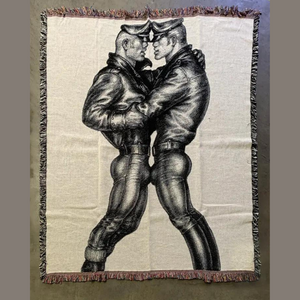 Tom of Finland "Leatherman" Woven Blanket