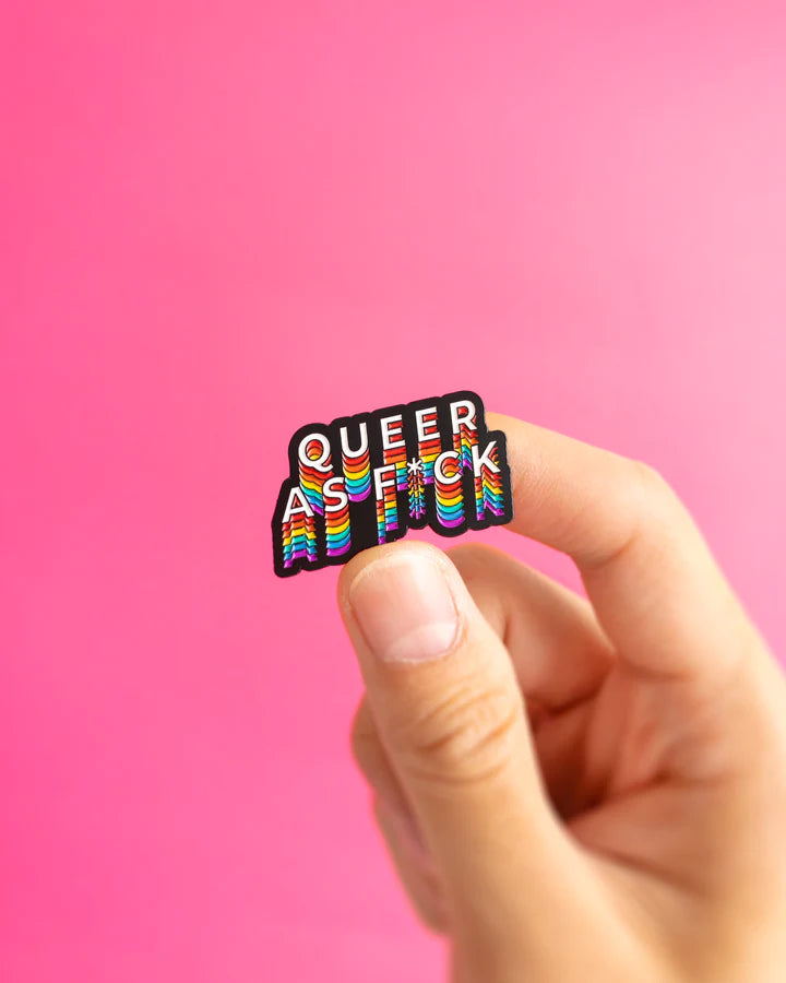 Queer AF — enamel pin