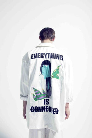 EVERYTHING IS CONNECTED GRAPHIC JACKET WHITE
