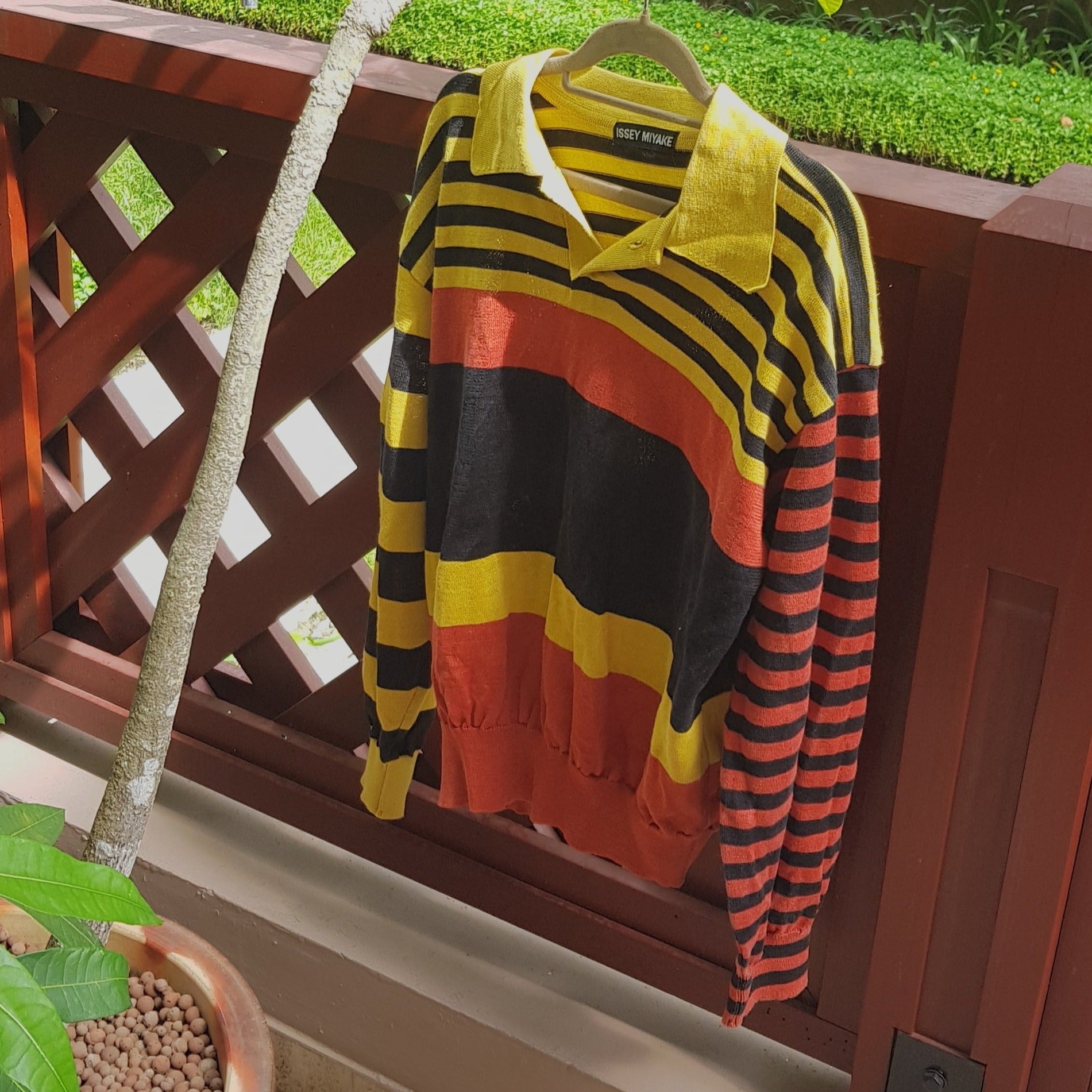 Issey Miyaki Striped Knit