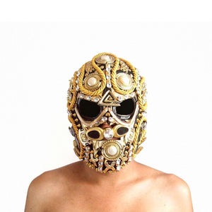 GOLD EMBELLISHED “MEXICAN LUCHA” MASK HANDMADE 4