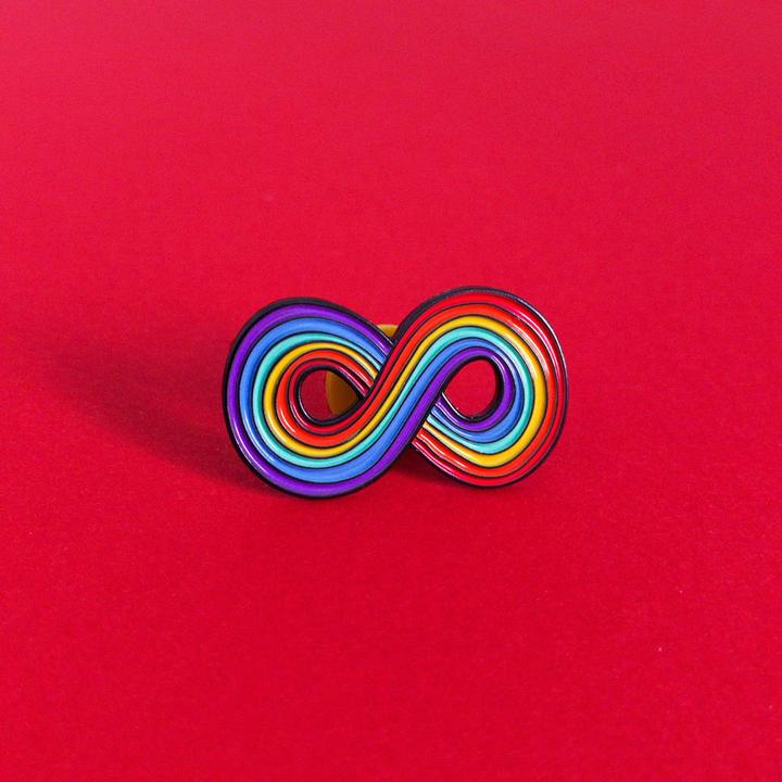 Infinity Rainbow — enamel pin