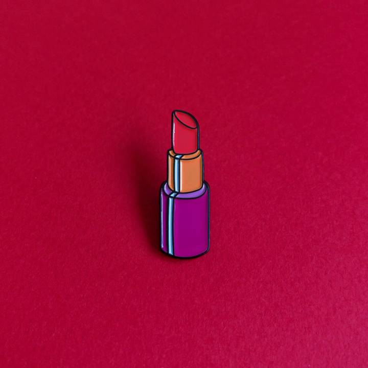 Lipstick Lesbian — enamel pin