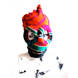 ORANGE SWEATER DECONSTRUCTED MASK